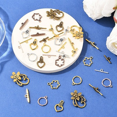 Alloy Toggle Clasps TIBEB-YW0002-03-1