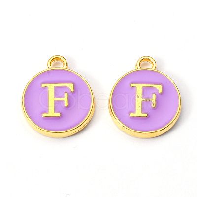 Golden Plated Alloy Enamel Charms X-ENAM-S118-10F-1