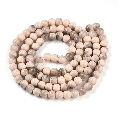 Baking Paint Glass Beads Strands DGLA-N013-8mm-06-1
