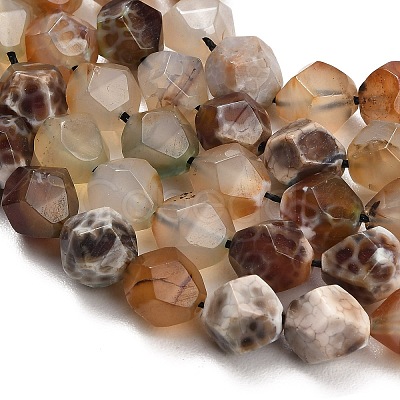 Natural Agate(Dyed & Heated) Beads Strands G-K425-B06-01-1