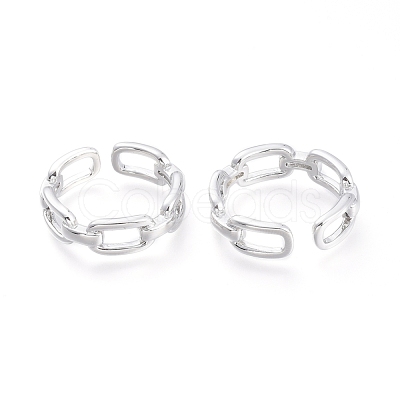Brass Cuff Rings RJEW-F103-04-P-1