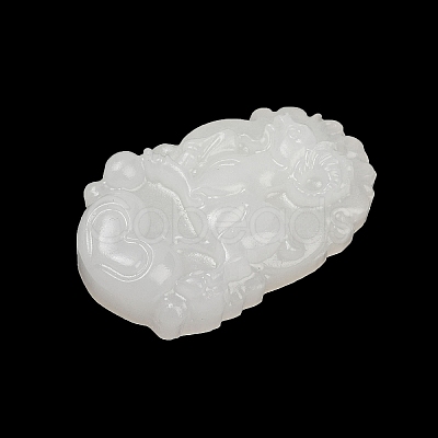 Natural White Jade Carved Pendants G-S384-01H-1