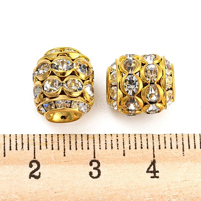 Brass Rhinestone Beads RB-F035-03G-1