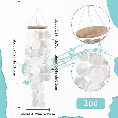 1Pc Natural Shell Wind Chimes AJEW-SP0002-44-1