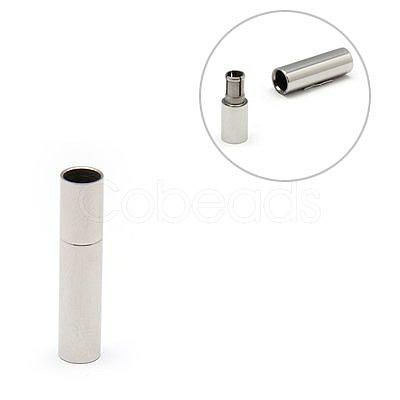 Tarnish Resistant 304 Stainless Steel Magnetic Clasps with Glue-in Ends STAS-E049-23-1