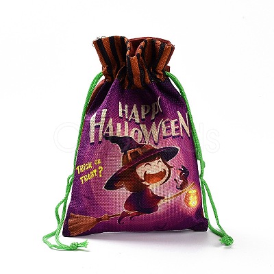 Halloween Cotton Cloth Storage Pouches ABAG-A005-01D-1