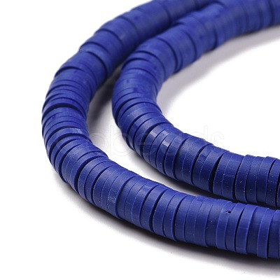 Handmade Polymer Clay Beads Strands CLAY-R089-6mm-Q100-1