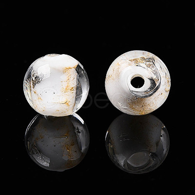 Handmade Gold & Silver Foil Glass Beads FOIL-N030-03A-01I-1