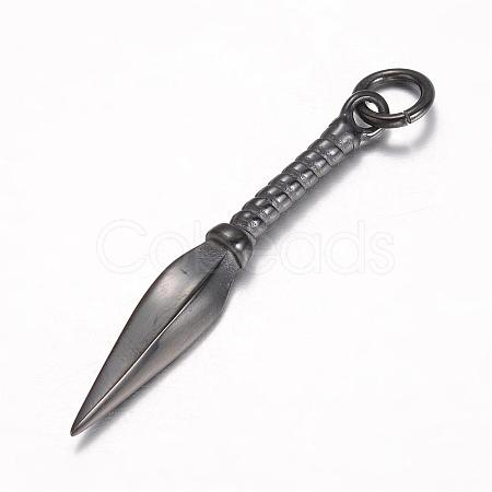 304 Stainless Steel Pendants STAS-D441-08B-1