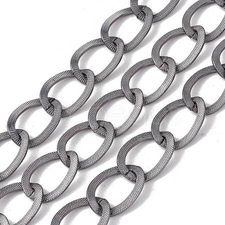 Oval Oxidation Aluminum Curb Chains CHA-G001-02P-1