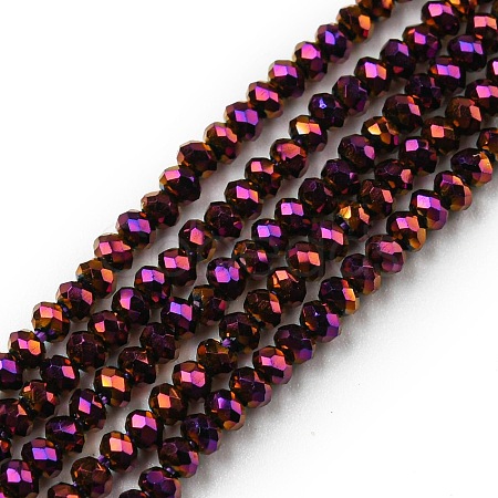 Electroplate Glass Beads Strands EGLA-F149-FP-11-1
