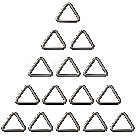 20Pcs Triangle Alloy Linking Rings FIND-CY0001-17B-1