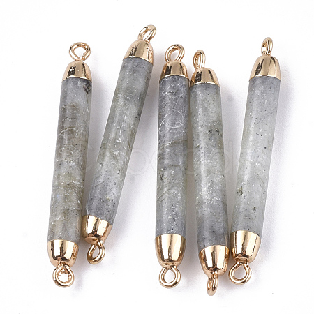 Electroplate Natural Labradorite Links connectors G-S344-73E-1