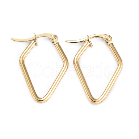 201 Stainless Steel Angular Hoop Earrings EJEW-I245-30F-1