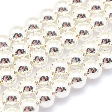 Electroplate Non-magnetic Synthetic Hematite Beads Strands G-L485-01D-S-1