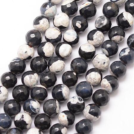 Natural Fire Crackle Agate Bead Strands G-K166-06F-8mm-04-1
