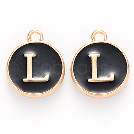 Golden Plated Alloy Charms LS-X-ENAM-S118-02L-1