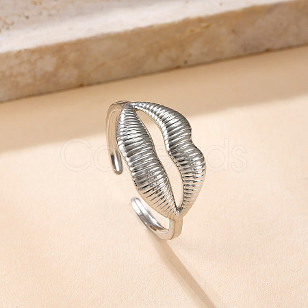 304 Stainless Steel Cuff Rings FS-WG8D32D-09-1