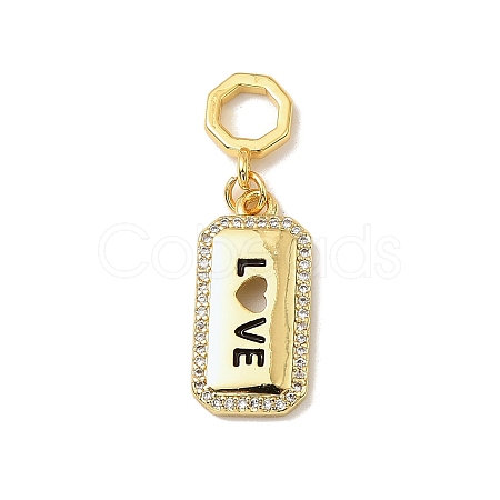 Brass Micro Pave Cubic Zirconia Pendants LS-KK-C111-02G-03-1