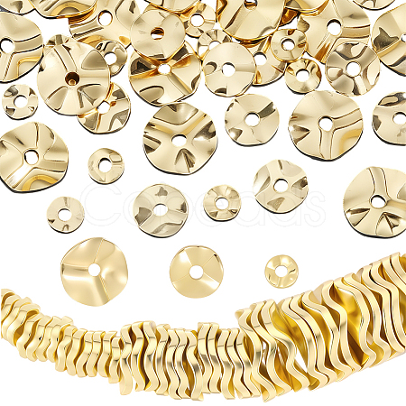 90Pcs 3 Styles Brass Beads KK-BBC0025-88-1