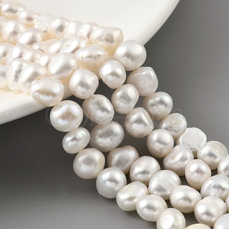 Natural Cultured Freshwater Pearl Beads Strands PEAR-A006-08F-1