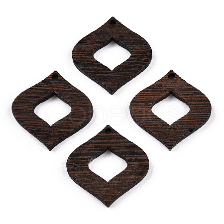 Natural Wenge Wood Pendants WOOD-T023-44-1