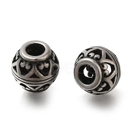 304 Stainless Steel European Beads STAS-D191-05T-AS-1