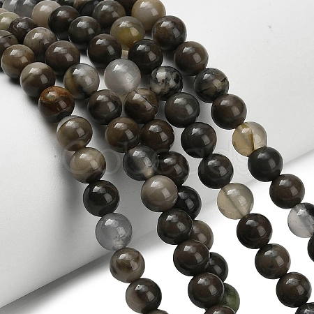 Natural Volcanic Agate Beads Strands X-G-G305-A01-6mm-1