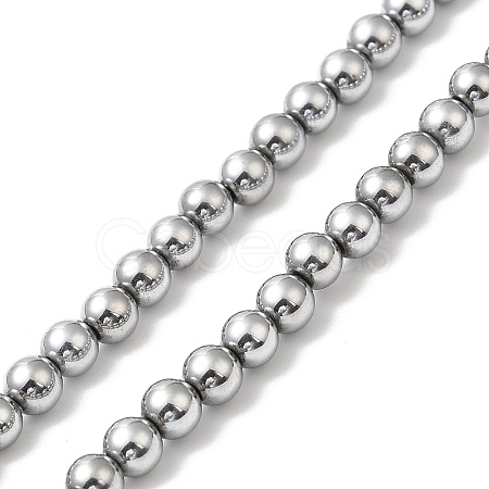 Electroplate Synthetic Magnetic Hematite Beads Strands G-E602-01C-1