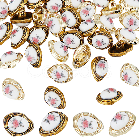 32Pcs 2 Colors Alloy Buttons FIND-OC0013-32-1