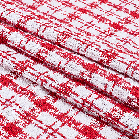 Tartan Chemical Fiber Fabric DIY-WH0591-521A-1