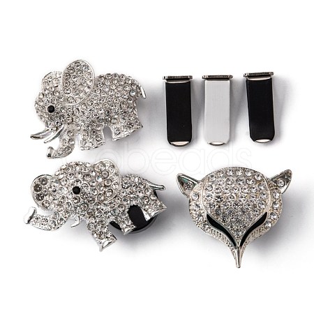 SUPERFINDINGS 3 Sets 3 Styles Alloy Rhinestone Car Air Vent Decorations AJEW-FH0001-44-1