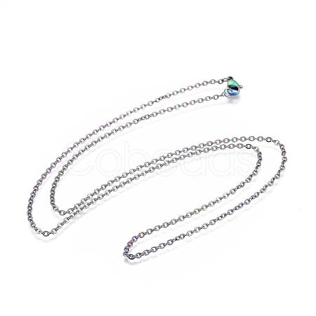 304 Stainless Steel Cable Chain Necklaces MAK-F029-01-B-1