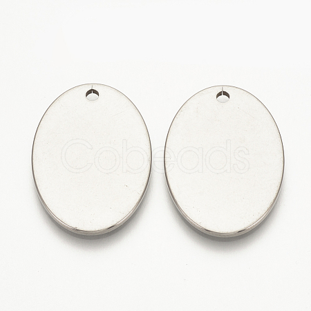 Tarnish Resistant 201 Stainless Steel Stamping Blank Tag Pendants STAS-S076-05-1