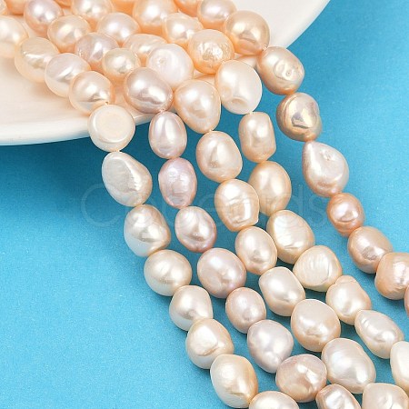 Natural Cultured Freshwater Pearl Beads Strands PEAR-P064-20L-04B-1
