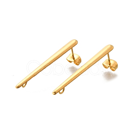 304 Stainless Steel Stud Earrings Findings STAS-D310-09G-02-1