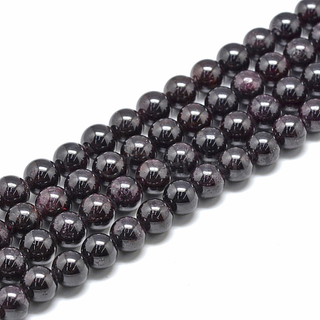 Natural Garnet Beads Strands X-G-R446-4mm-31-1