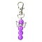 Angel Glass Pendant Decorations, with Alloy Swivel Clasps, Purple, 67mm