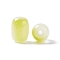 Opaque Glass Beads, Barrel, Yellow, 10x8mm, Hole: 1.6mm