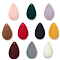 Flocky Acrylic Pendants, teardrop, Mixed Color, 28.5x16x7.5mm, Hole: 1.6mm