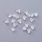 Plastic Ear Nuts, Earring Backs, Clear, 3x4mm, Hole: 0.4mm