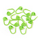 Eco-Friendly ABS Plastic Knitting Crochet Locking Stitch Markers Holder, Light Green, 22x11x3mm, Pin: 1mm