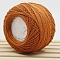 45g Cotton Size 8 Crochet Threads, Embroidery Floss, Yarn for Lace Hand Knitting, Chocolate, 1mm