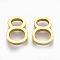 304 Stainless Steel Pendants, Number, Golden, Num.8, 13x10x3mm, Hole: 1.8mm