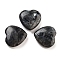 Heart Natural Larvikite Worry Stone, Anxiety Healing Thumb Stone, 19.5~20.5x20~20.5x5.8~6.8mm