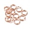 Eco-Friendly PVD Vacuum Plating & Long-Lasting Plated Brass Open Jump Rings, Rose Gold, 19 Gauge, 6x0.95mm, Inner Diameter: 4.4mm