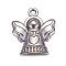 Tibetan Style Alloy Pendants, Lead Free and Cadmium Free, Angel, Antique Silver Color, 21x19x3mm, Hole: 2mm