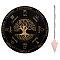 AHADEMAKER Divination Sets, including 1Pc PVC Plastic Pendulum Board, 1Pc 304 Stainless Steel Cable Chain Necklaces, 1Pc Natural Rose Quartz Stone Pendants, Tree of Life Pattern, Board: 200x4mm