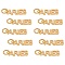 10Pcs Brass Pendants, with Jump Rings, Long-Lasting Plated, Constellation/Zodiac Sign, Golden, Aries, Aries: 4x16x1.5mm, Hole: 3mm