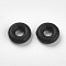 Silicone Beads, DIY Bracelet Making, Donut, Black, 5x2mm, Hole: 1mm